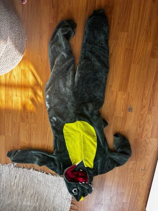 Pijama disfraz dinosaurio verde Adulto S