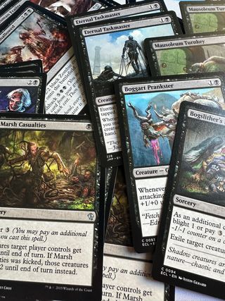 145 Cartas MTG Negras Únicas