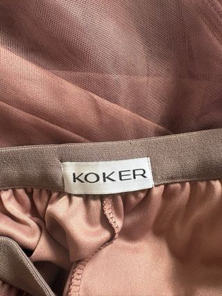 Falda larga tul marrón talla S-M