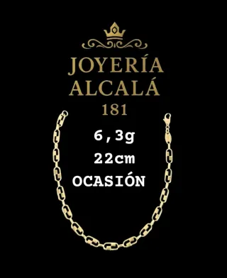 Pulsera mujer Joyería Alcalá oro 6,3g 22cm