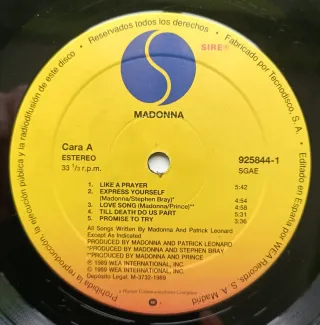 Madonna - Like a Prayer (LP, 1989)