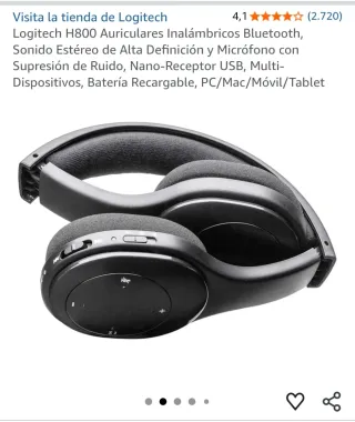 Logitech H800 Auriculares Inalámbricos USB