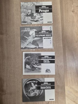 Manuales Game Gear Sega - 10€/ud