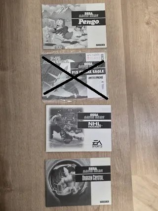 Manuales Game Gear Sega - 7€/ud