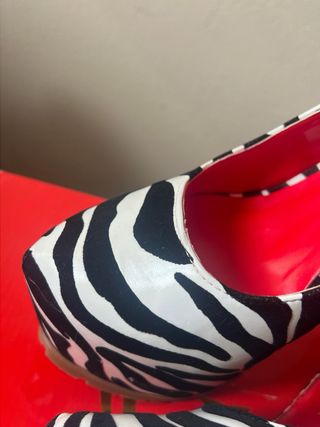 Decolleté Glaro Zebra Tacco Alto Tg 40