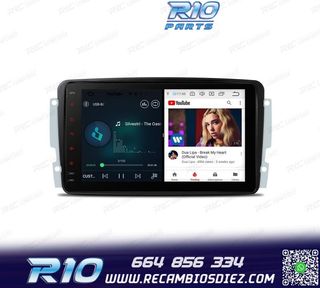 RADIO GPS ANDROID 12 PARA MERCEDES VIANO VITO C W203 A W168