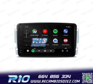 RADIO GPS ANDROID 12 PARA MERCEDES VIANO VITO C W203 A W168