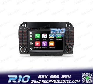 RADIO GPS ANDROID 10 PARA MERCEDES S W220 98-05