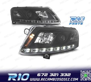 FAROS XENON AUDI A6 4F 04-08 LUZ DIURNA REAL FONDO NEGRO