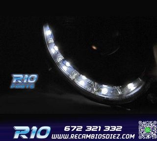 FAROS MERCEDES CLASE CLK W209 02-09 LUZ DIURNA FONDO CROMO
