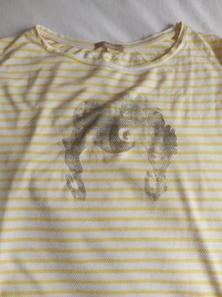 Camiseta Rayas Amarillas y Blancas