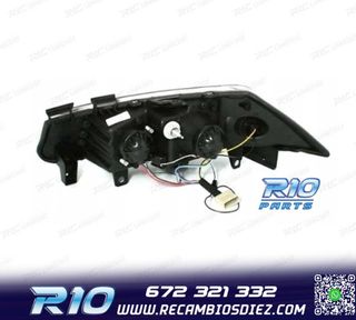 FAROS RENAULT MEGANE 02-05 LUZ DIURNA LED FONDO NEGRO