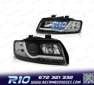 FAROS AUDI A4 B6 00-04 LUZ DIURNA TUBE LIGHT FONDO NEGRO
