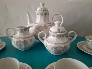 JUEGO CAFÉ VINTAGE PORCELANA SANTA CLARA