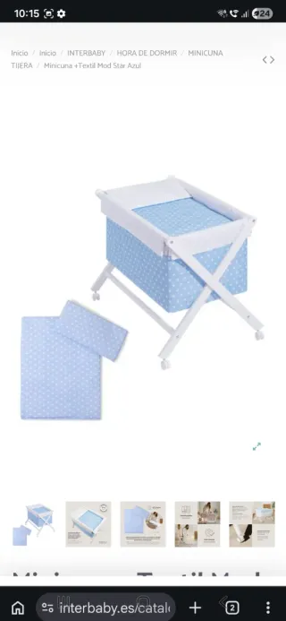 Minicuna Interbaby Azul Estrellas