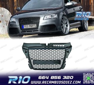 PARRILLA AUDI A3 8P 8PA 08-12 LOOK RS3 NEGRO