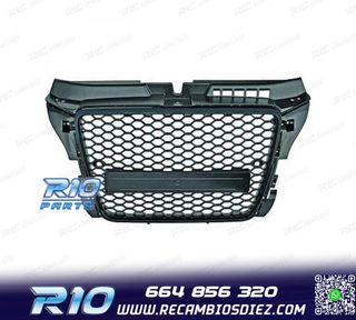 PARRILLA AUDI A3 8P 8PA 08-12 LOOK RS3 NEGRO