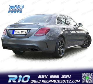 DIFUSOR MERCEDES CLASE C W205 SEDAN 13-18 LOOK AMG + COLAS E