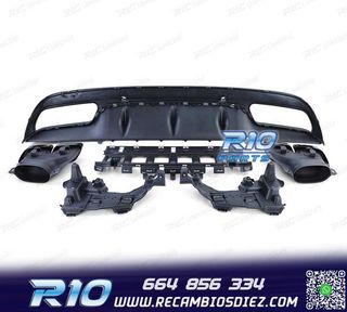 DIFUSOR MERCEDES CLASE C W205 SEDAN 13-18 LOOK AMG + COLAS E