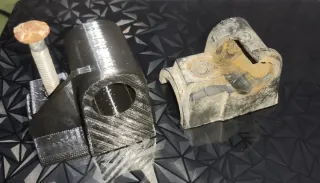 Soporte sujeción rueda carretilla