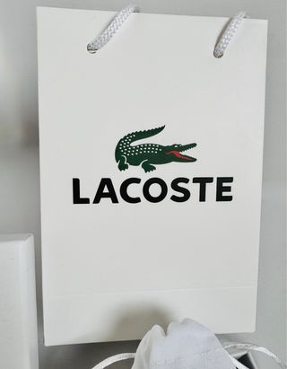 Pulsera Lacoste Stencil Plateado NUEVA