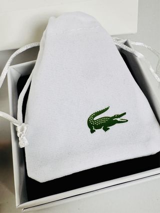Pulsera Lacoste Stencil Plateado NUEVA