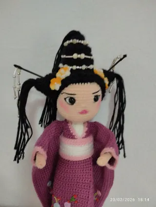 Muñeca Amigurumi Geisha