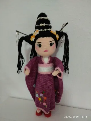 Muñeca Amigurumi Geisha