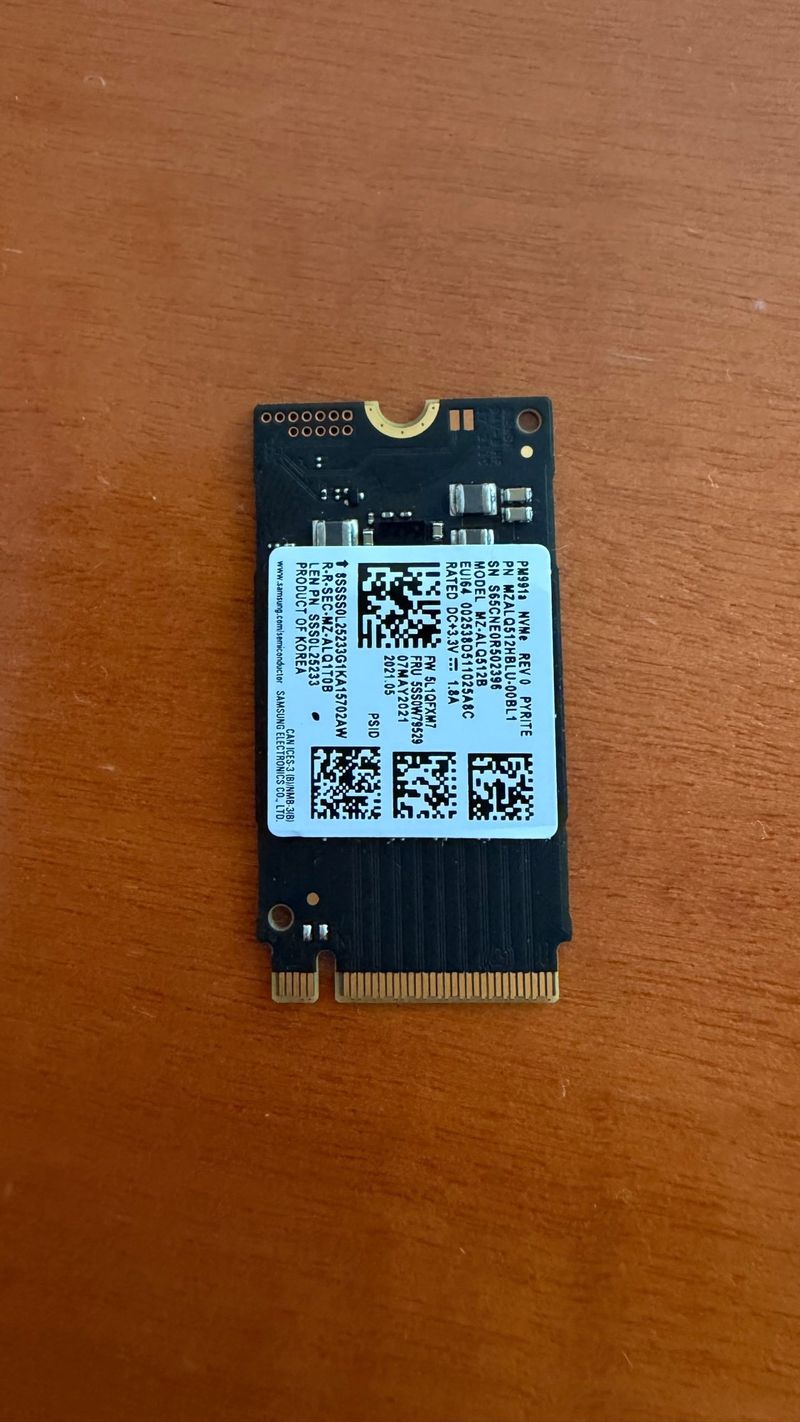 SSD Samsung PM991a NVMe 512GB M.2 2230