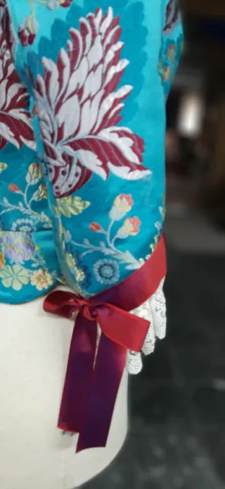 Corpiño Fallera Siglo XVIII Azul y Dorado