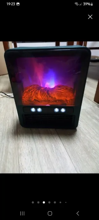 Calefactor Esrufa con asa de cuero