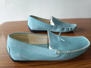 Mocasines Mujer Azul Turquesa Talla 38