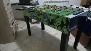 Calciobalilla Football verde tutto in legno