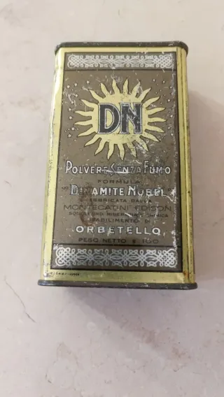 Latta polvere da sparo D.N. Dinamite Nobel Vintage