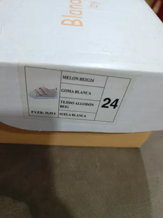 Zapatillas Blanditos Serraje Melón Beige T.24