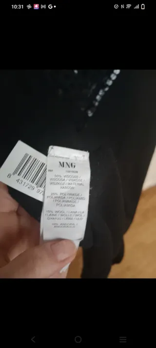 Jersey negro mujer con pedrería