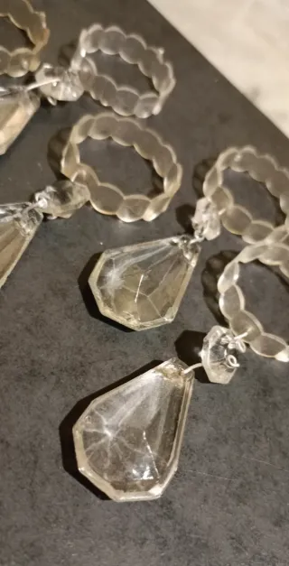 Lote 8 lágrimas cristal con anillas