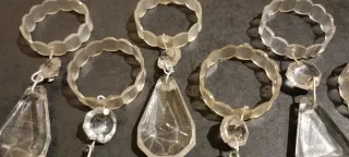 Lote 8 lágrimas cristal con anillas