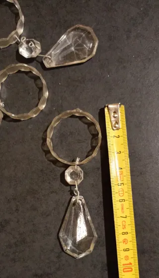 Lote 8 lágrimas cristal con anillas