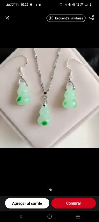 Collar y pendientes Jade Buena Fortuna