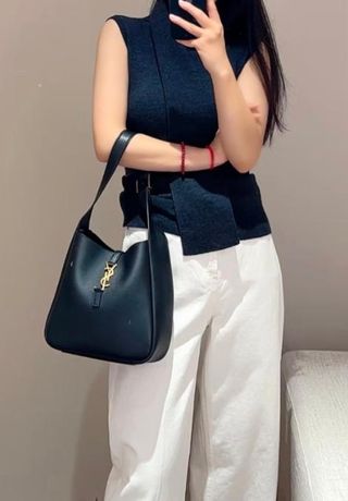 Bolso Hobo YSL Negro