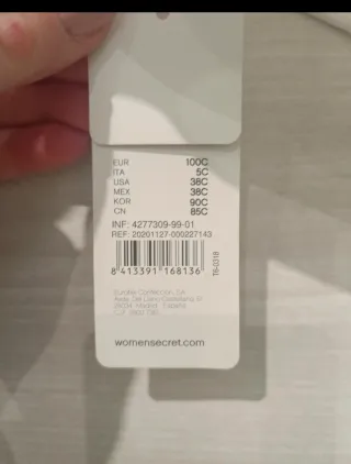 Sujetador de la marca Women'secret en color blanco