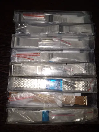 Confezione da 8 Braccialetti per Orologi in Metallo (Oro/Argento)