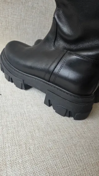 Botas Alpe Cano Alto Pele Preto