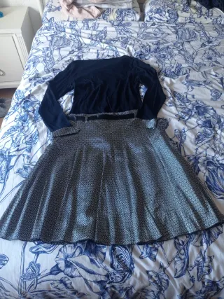 Conjunto Falda y Blusa Estampada