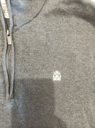 Jersey Cortefiel cuello cremallera gris