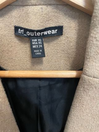 Abrigo cruzado TRF Outerwear Talla XS