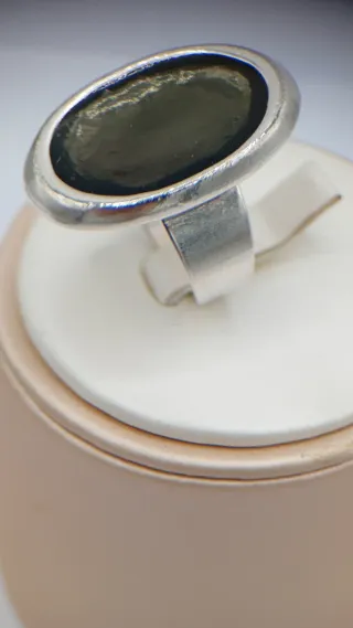 Anillo esmaltado verde
