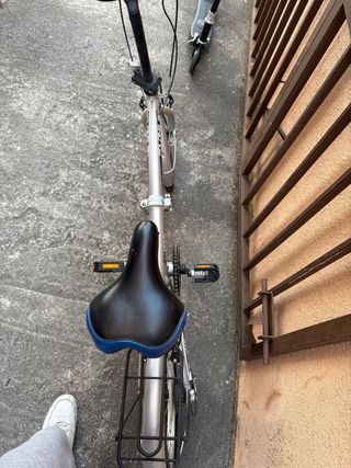 Bicicleta pieghevole argento