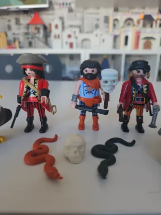 Lote 3 Piratas y Accesorios Playmobil